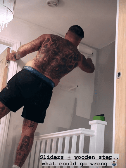 MAFS Adam Nightingale shirtless and painting a wall